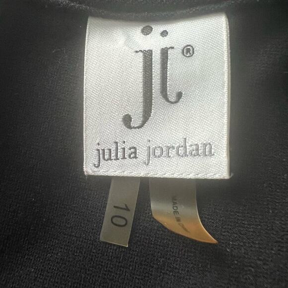 Julia Jordan Woman’s Black White Textured Geometric Sheath Career Dress- Size 10 - Picture 4 of 9